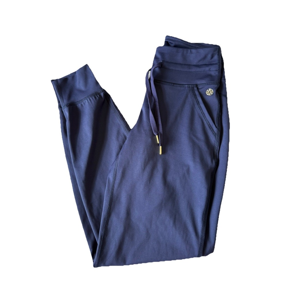 Lilly Pulitzer Luxletic Island Mid Rise Jogger Pants True Navy XXS EUC